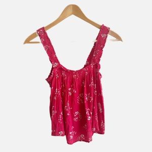 HOLLISTER Tie Back Floral Tank Top